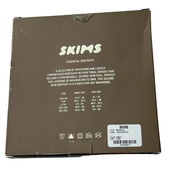 SKIMS Essential T-Shirt Bodysuit Pacific Womens 4X/5X - Picture 8 of 12